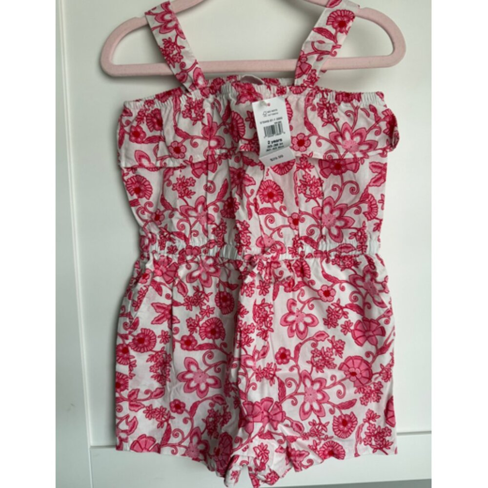 NWT Red Floral GAP Romper Size 2 years
